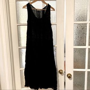 Lacausa Black Linen Dress Size M